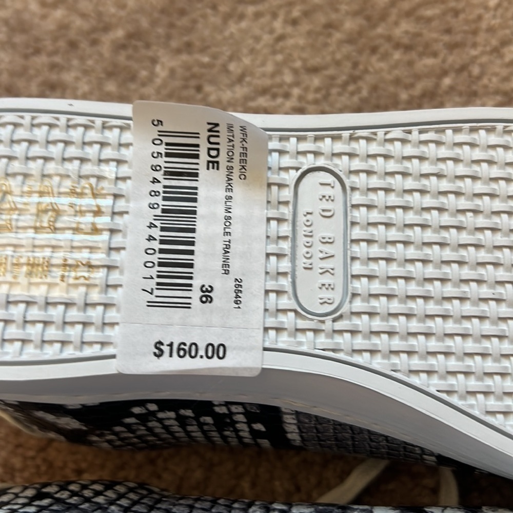 NWT Ted Baker snakeskin pattern tennis shoes - Picture 4 of 9
